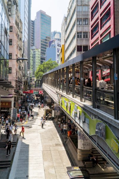 Längste Rolltreppe der Welt in Hong Kong